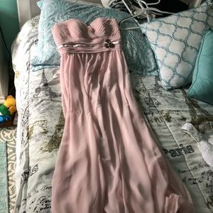 Bari Jay light pink bridesmaid dress